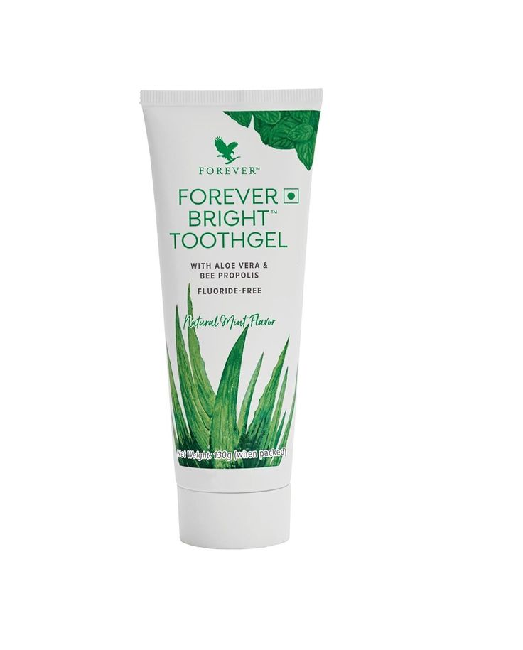 Forever Bright Aloe Toothgel with natural ingredients to promote oral hygiene, fight plaque, and maintain fresh breath.