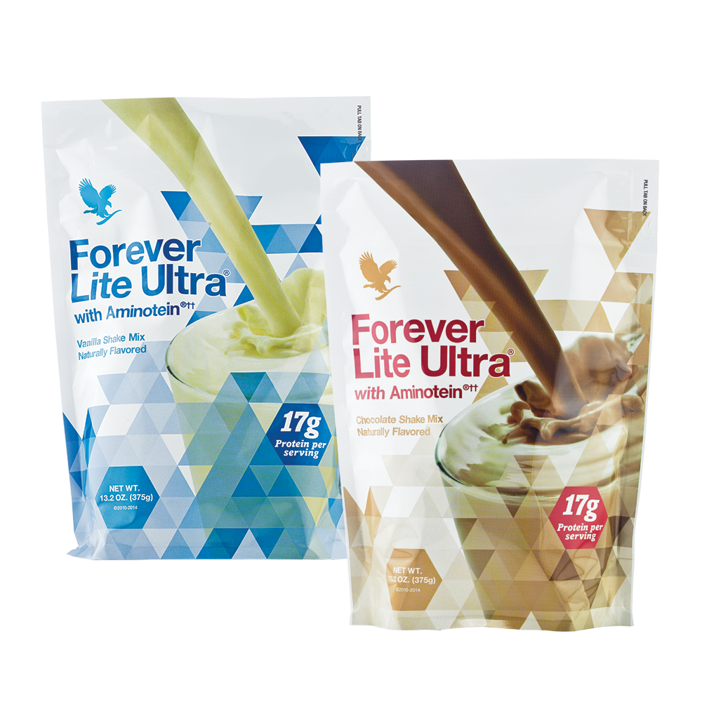 Forever Lite Ultra dietary shake with protein, vitamins, and minerals to promote healthy weight, muscle support, and overall wellness.