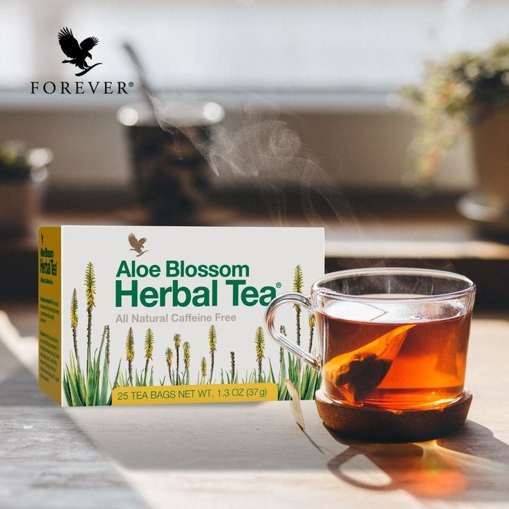 Aloe Blossom Herbal Tea blend with aloe vera, herbs, and natural ingredients to promote healthy digestion, hydration, relaxation, and overall body wellness.