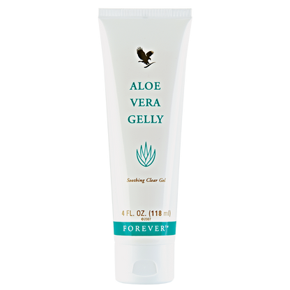 Forever Aloe Vera Gelly with pure aloe vera to hydrate, protect, and heal sensitive or damaged skin.